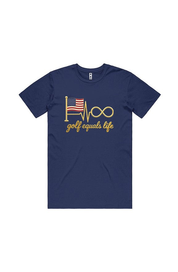 All American Lightweight Basic Tee, 100% cotton lightweight crewneck tee, breathable and comfortable for golf or casual wear.