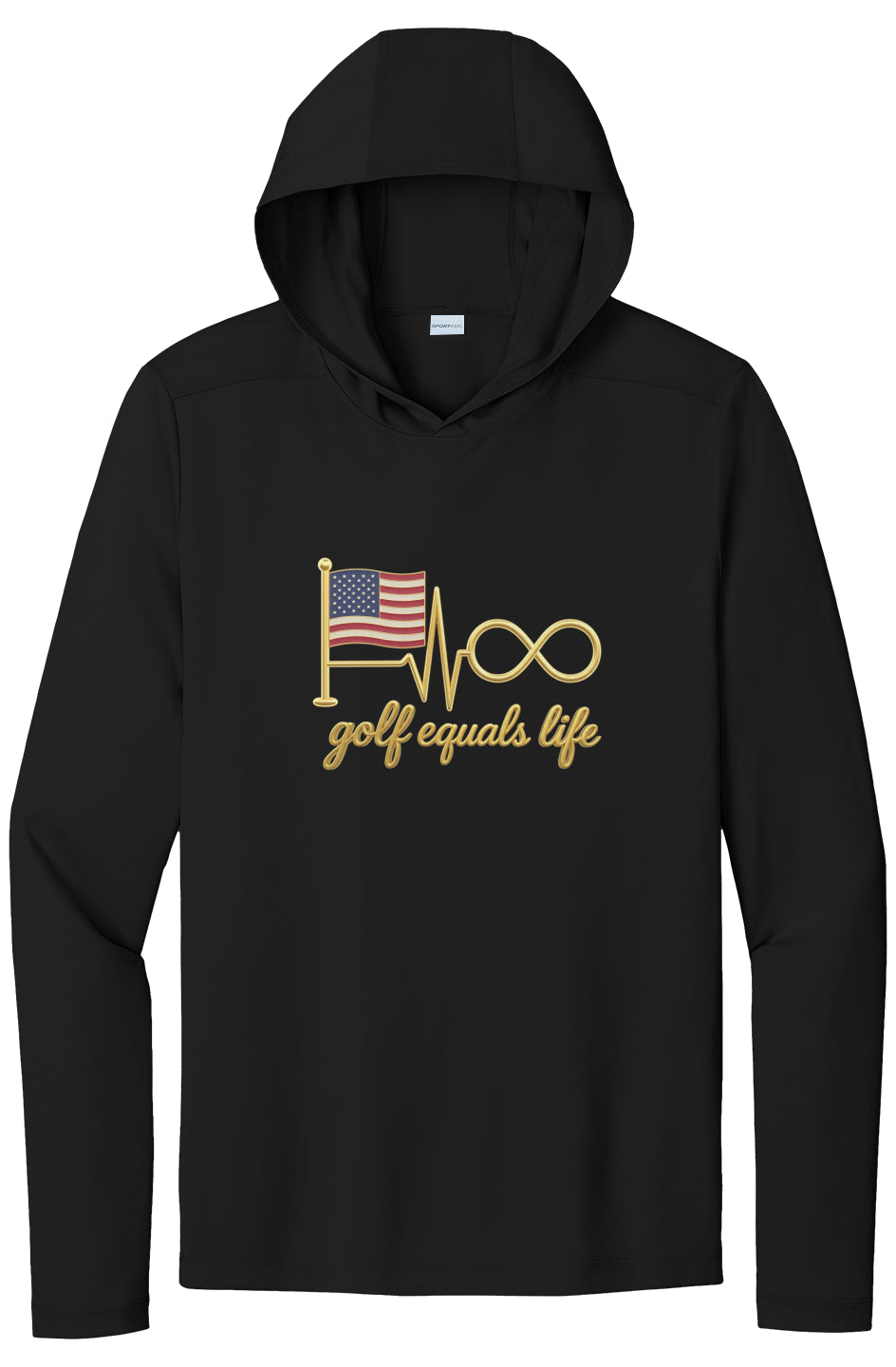 All American Lightweight UV Protect Hoodie, lightweight polyester hoodie with UPF 50+ sun protection, moisture-wicking fabric, and set-in sleeves, perfect for outdoor activities and customization.