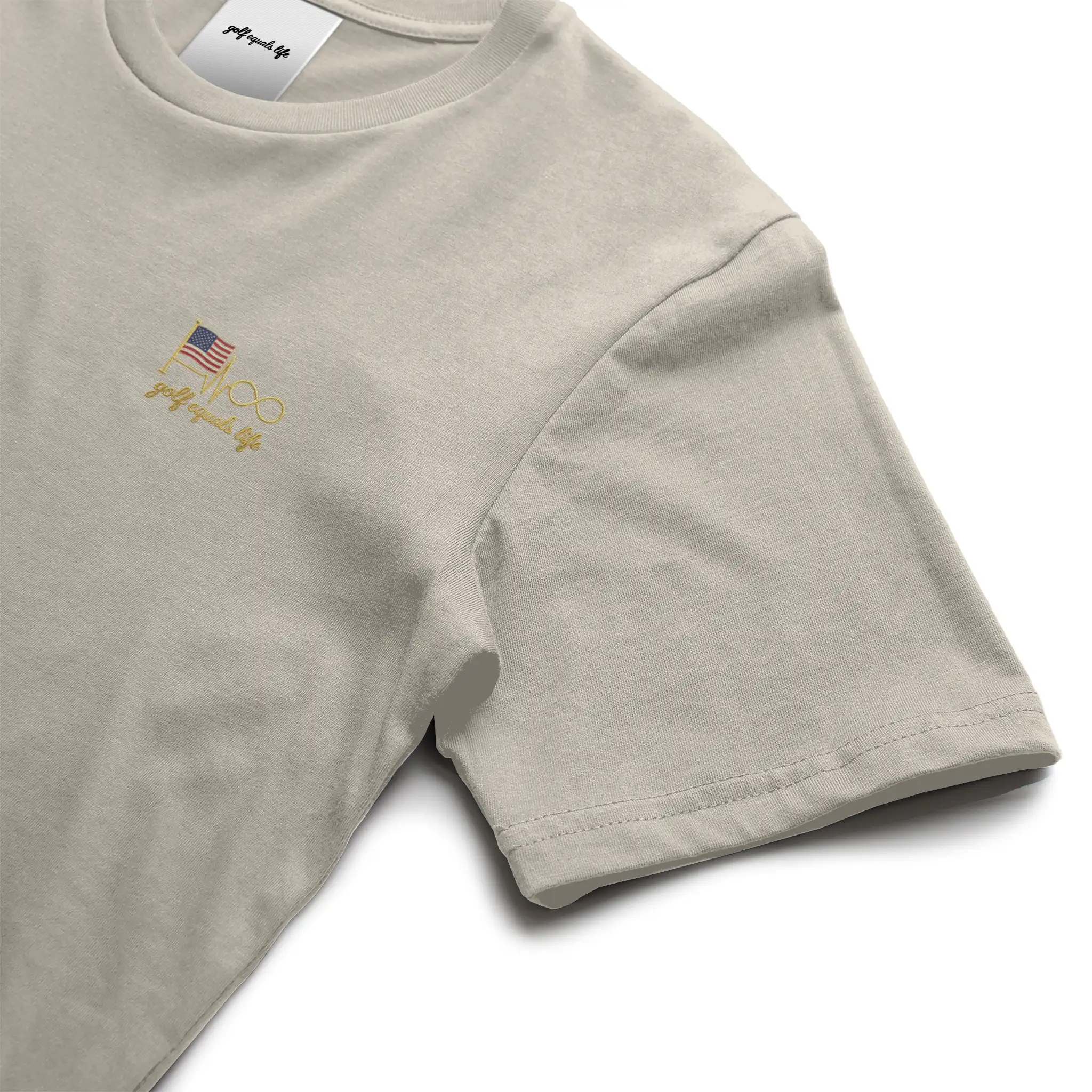 American Heart Classic Tee, 100% cotton crewneck t-shirt with embroidered logo, breathable and versatile everyday golf lifestyle shirt.