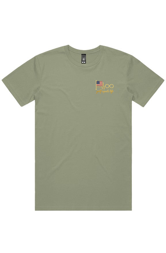 American Heart Classic Tee, 100% cotton crewneck t-shirt with embroidered logo, breathable and versatile everyday golf lifestyle shirt.