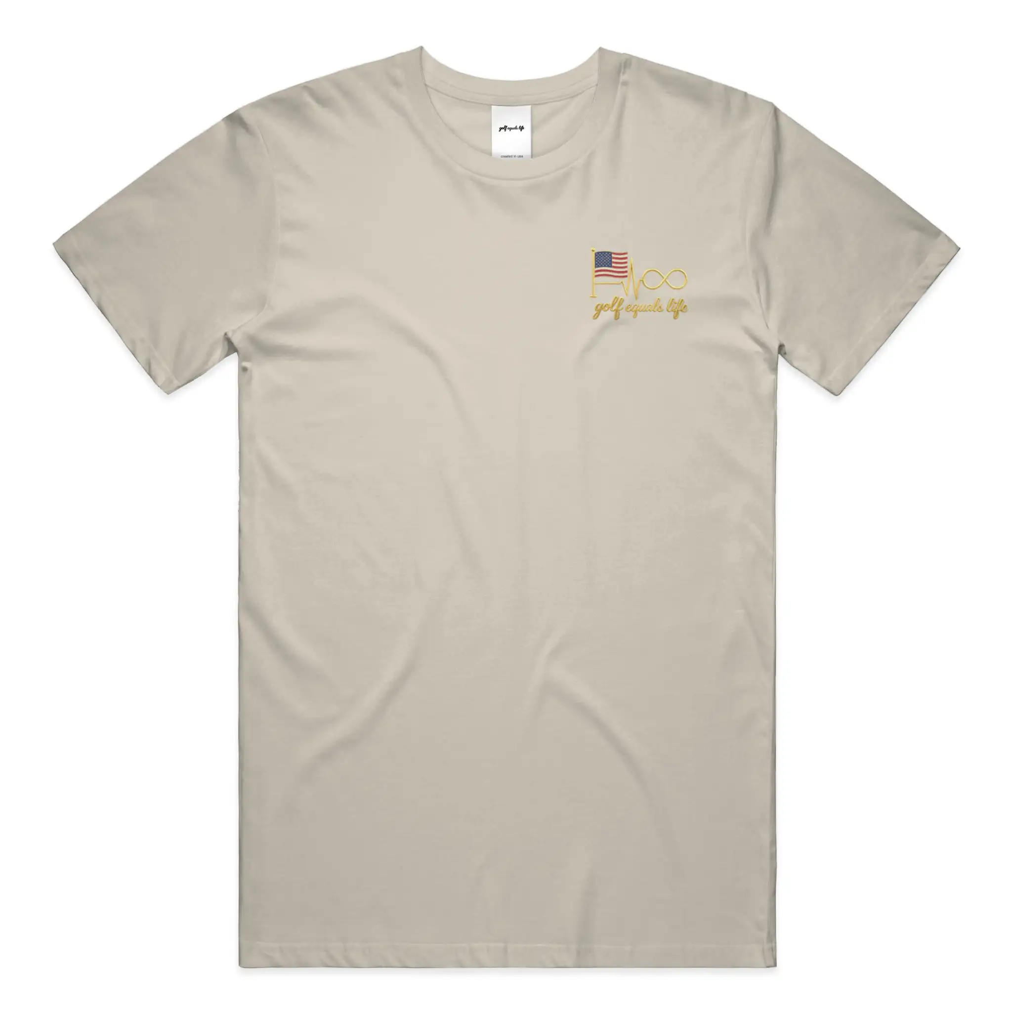 American Heart Classic Tee, 100% cotton crewneck t-shirt with embroidered logo, breathable and versatile everyday golf lifestyle shirt.