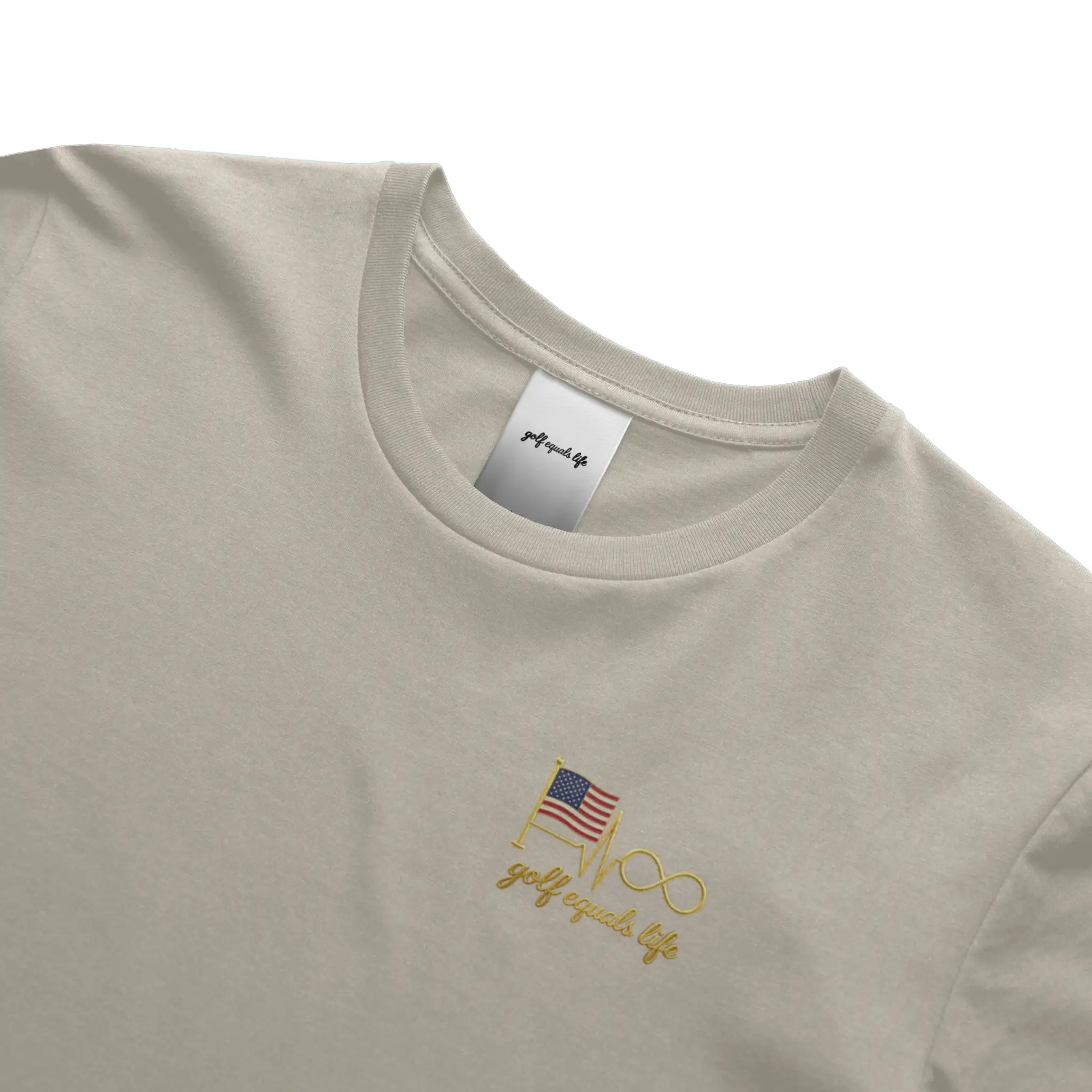 American Heart Classic Tee, 100% cotton crewneck t-shirt with embroidered logo, breathable and versatile everyday golf lifestyle shirt.