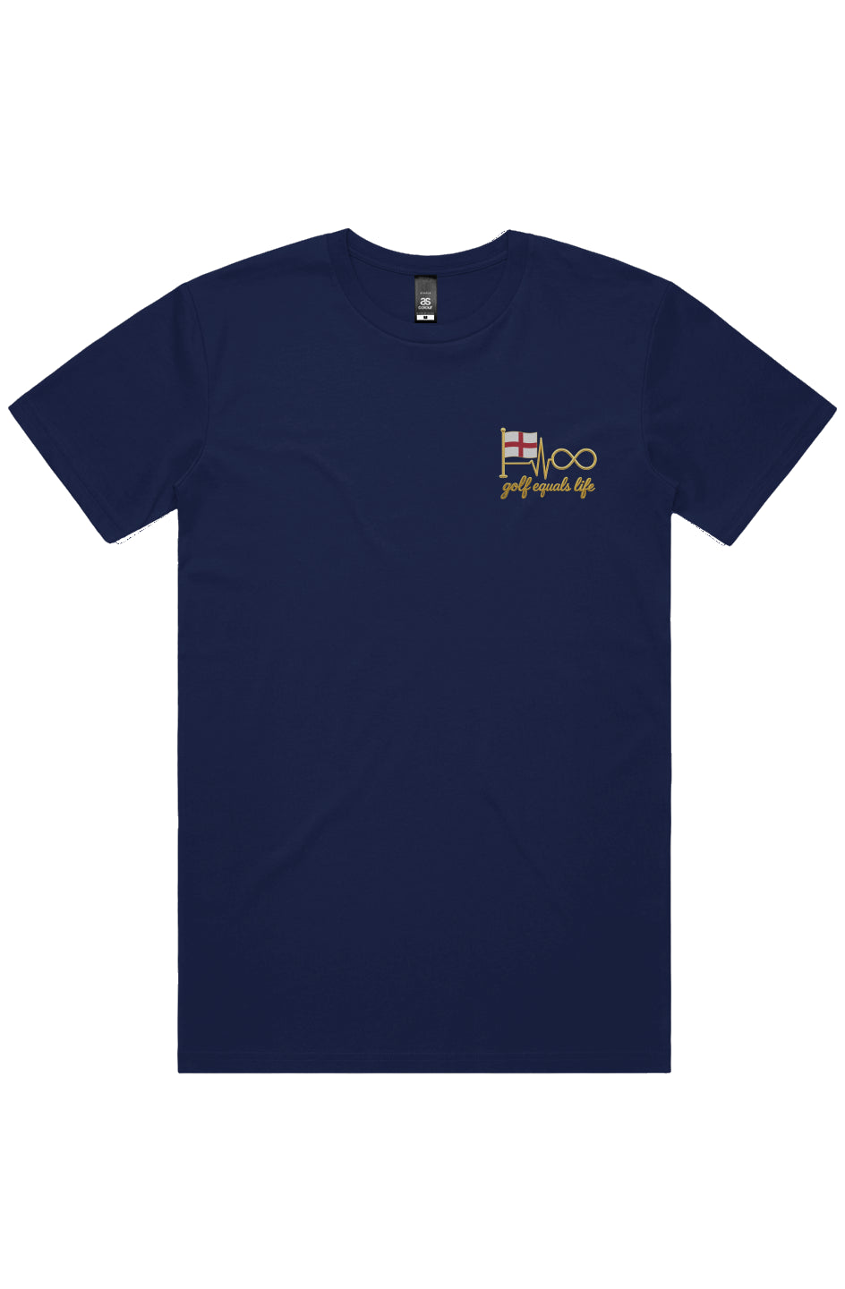 English Heart Classic Tee, 100% cotton crewneck t-shirt with embroidered logo, breathable and versatile everyday golf lifestyle shirt.