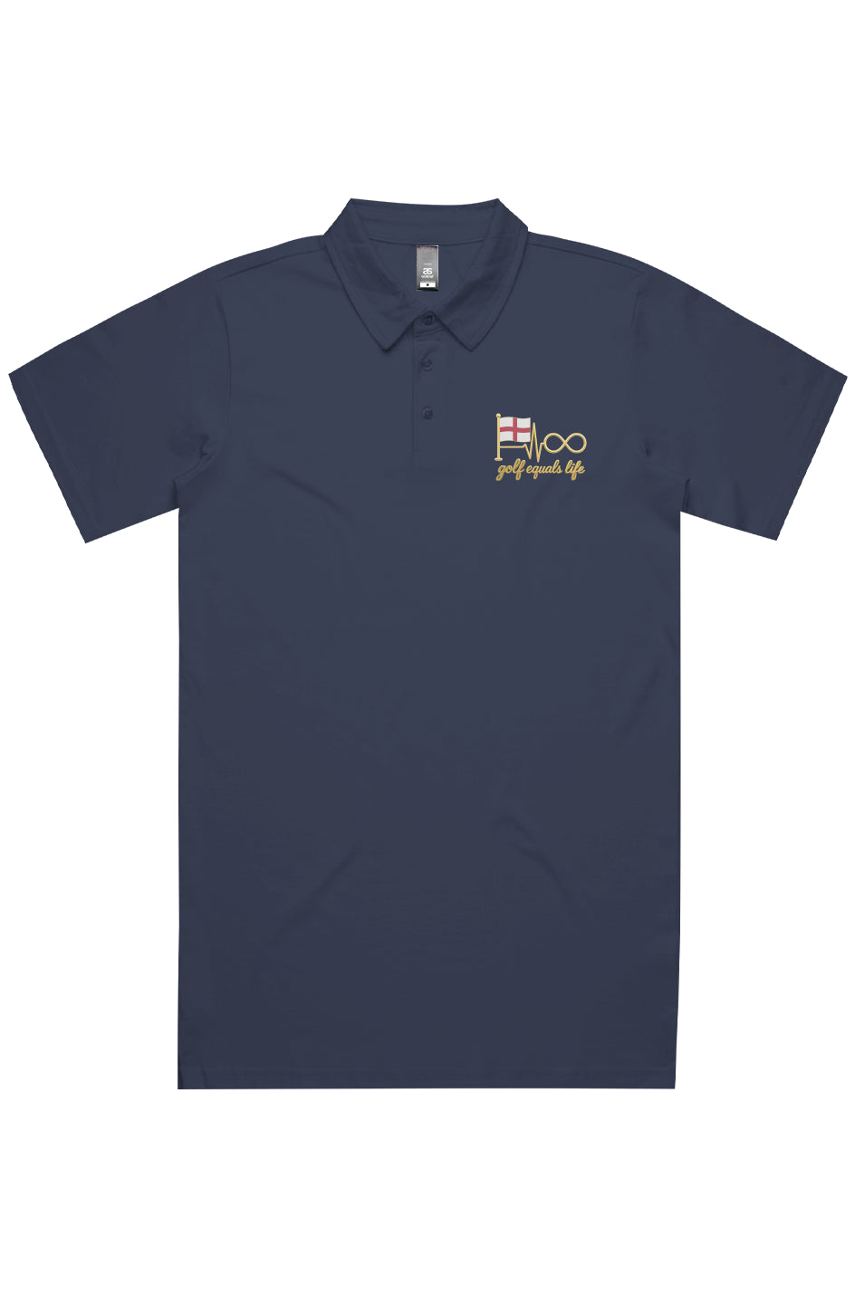 English Heart Performance Polo with print logo, moisture-wicking and snag-resistant fabric, designed for golfers on and off the course.