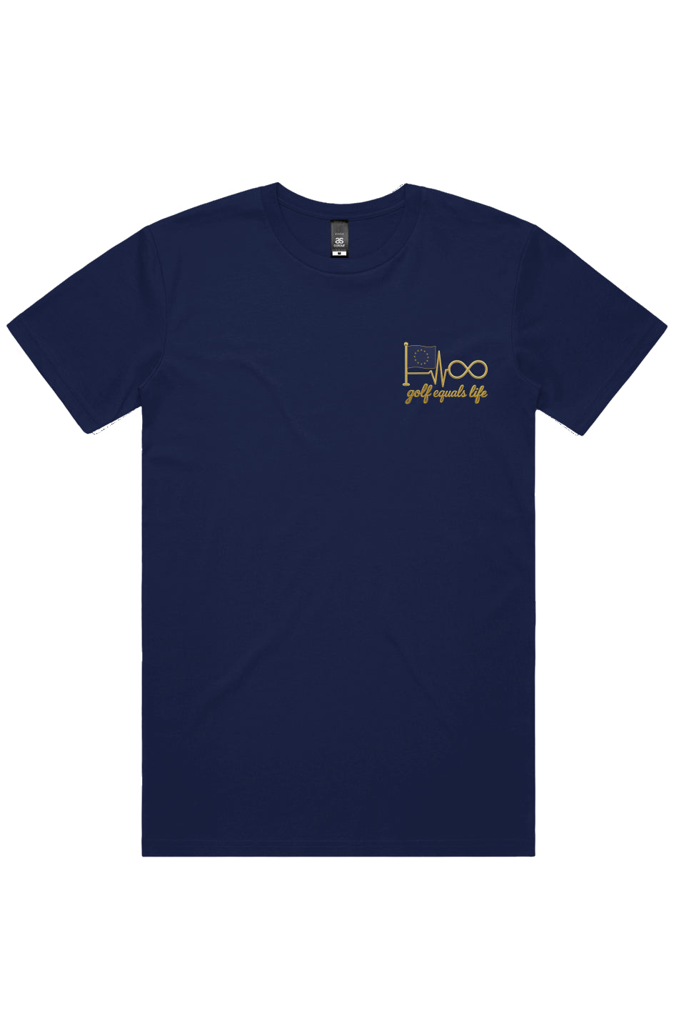 European Heart Performance Tee, 100% cotton crewneck t-shirt with embroidered logo, breathable and versatile everyday golf lifestyle shirt.