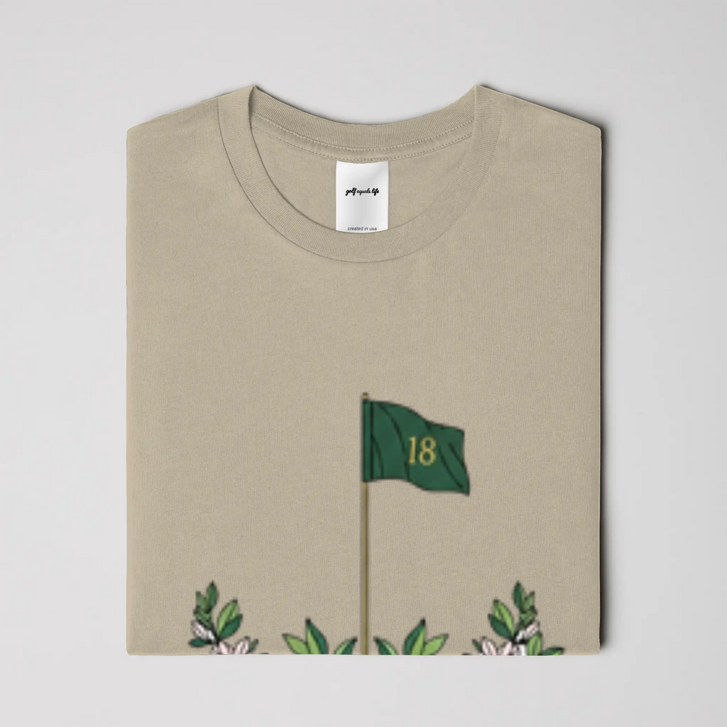 Life's A Major Classic Tee, 100% cotton crewneck t-shirt with embroidered logo, breathable and versatile everyday golf lifestyle shirt.