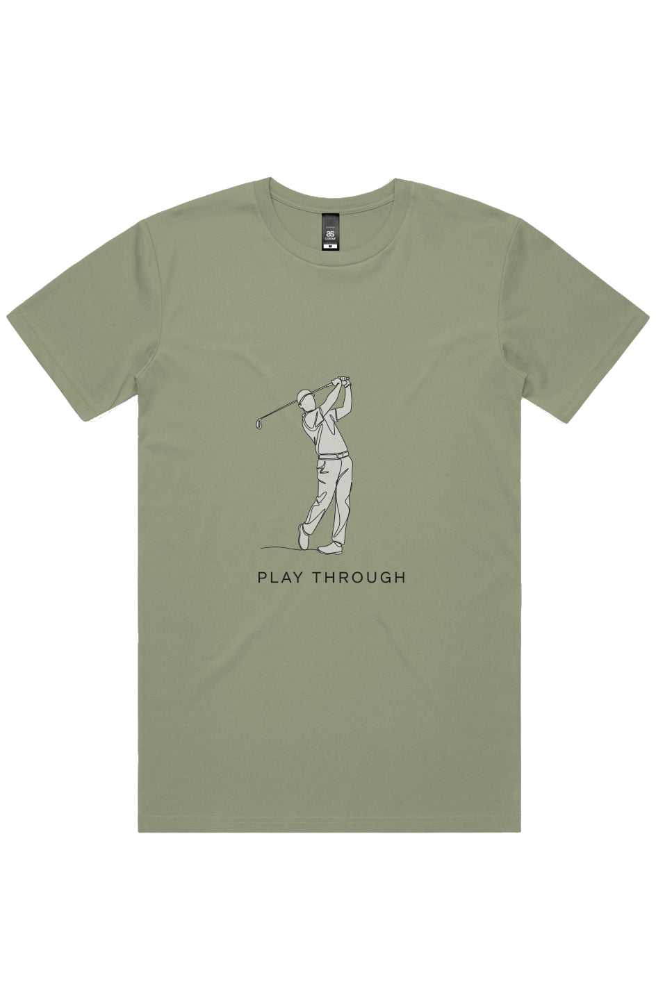 Play Through Classic Tee, 100% cotton crewneck t-shirt with embroidered logo, breathable and versatile everyday golf lifestyle shirt.