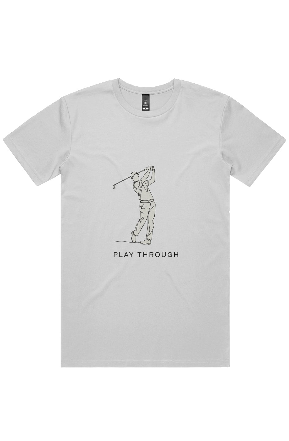Play Through Classic Tee, 100% cotton crewneck t-shirt with embroidered logo, breathable and versatile everyday golf lifestyle shirt.